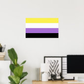 Poster Fierté non binaire (Bureau à domicile)