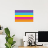Poster Fierté non binaire de genre (Bureau à domicile)