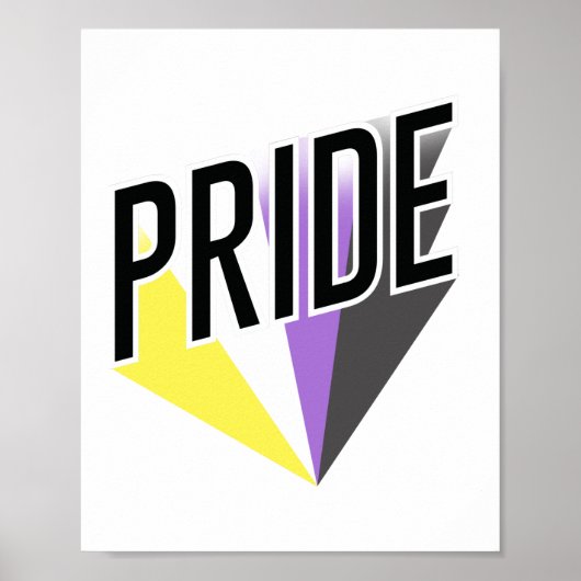Poster Fierté non binaire éclatée (Devant)