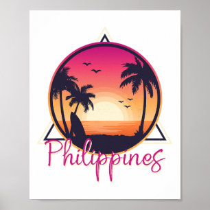Poster Fierté philippine cadeau de surf de plage Philippi