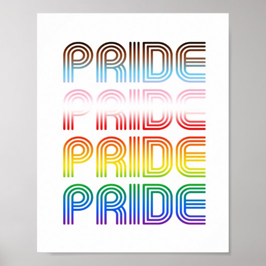Poster Fierté Rétro Inclusive (Devant)
