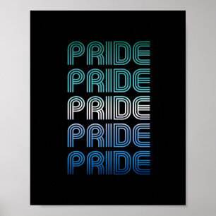 Poster Fierté rétro masculine gaie