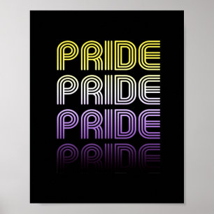 Poster Fierté Rétro Non Binaire