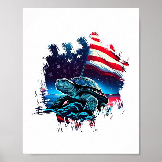 Poster Fierté sexuelle Ace drapeau Tortue de mer subtil L (Devant)