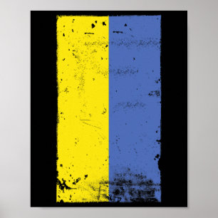 Poster Fierté ukrainienne Voyage Vacances Drapeau de l'Uk
