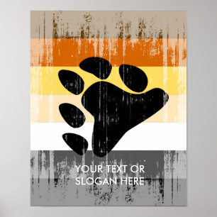 Poster Fierté vintage d'ours