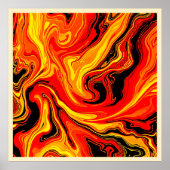 Poster Fiery Abstract Swirls of Emotion (Devant)