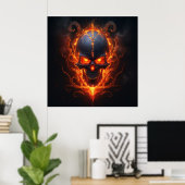 Poster Fiery Death's Head (Thuiskantoor)