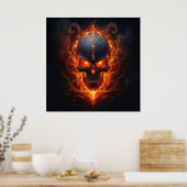 Poster Fiery Death's Head (Keuken)