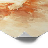 Poster Fiery Saint-Esprit Christian Aquarelle Mur Art (Coin)