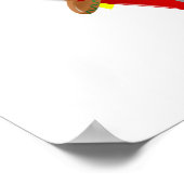 Poster Fiesta Cactus avec guitare et poivrons dansants (Coin)