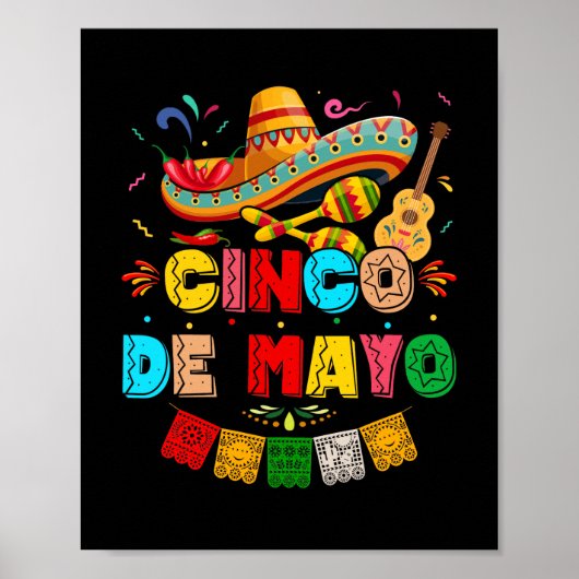 Poster Fiesta Cinco de Mayo (Devant)
