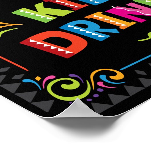 Poster Fiesta ENFANTS BOISSONS Party Signal Imprimer (Coin)