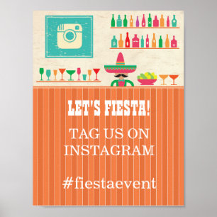 Poster Fiesta Instagram Sign Party Photo Mariage Event