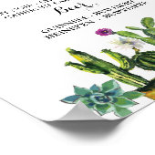 Poster Fiesta Le Bar Party Cactus Signal Fiançailles Douc (Coin)