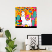 Poster Fiesta Llama (Bureau à domicile)