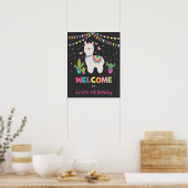 Poster Fiesta Llama / Cactus Alpaca Anniversaire mexicain (Cuisine)