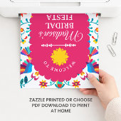 Poster Fiesta Mexican Bridal Shower Welcome Sign