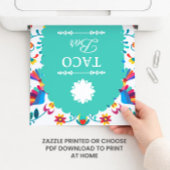 Poster Fiesta Mexican Taco Bar Bridal Shower Sign