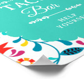 Poster Fiesta Mexican Taco Bar Bridal Shower Sign (Coin)