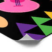 Poster Fiesta Party Sombrero Cactus Lims Peppers Maracas (Coin)