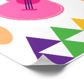 Poster Fiesta Party Sombrero Cactus Lims Peppers Maracas (Coin)