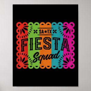 Poster Fiesta Squad Cinco De Mayo Parti Mexicain San Anto
