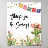 Poster Fiesta Taco 'Bout Baby shower Merci pour venir (Devant)