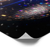 Poster Fièvre de disco : Boule miroir scintillante (Coin)