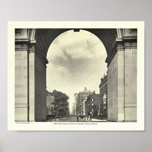 Poster Fifth Ave, Washington Arch, New York (Devant)