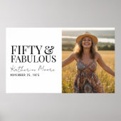 Poster Fifty and Fabulous Photo 50th Birthday (Devant)
