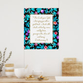 Poster Figes Terre Promise Deutéronome 8 Bible Verse (Cuisine)