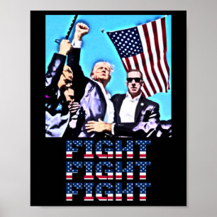 Poster Fight Fight Rally Fist Pump