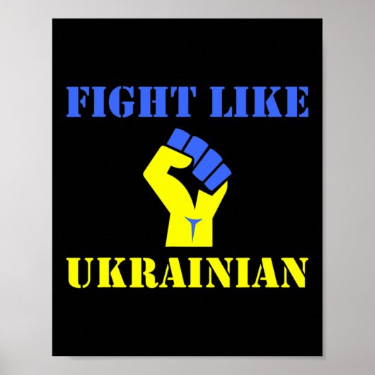 Poster Fight Like Ukrainian  (Devant)