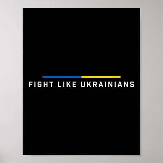 Poster Fight Like Ukrainian Ukraine Flag Support 2  (Devant)