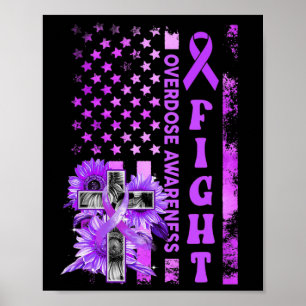 Poster Fight USA Flag Sunflower Christian Overdose Award