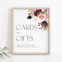 Figs et Berry Floral cartes de mariage et cadeaux