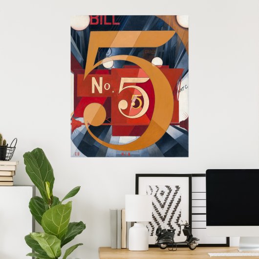 Poster Figure 5 en or (Bureau à domicile)