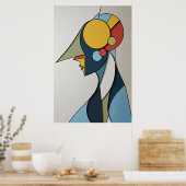 Poster Figure Abstrait Vibrant (Cuisine)