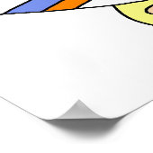 Poster Figure de bâton de parachute (Coin)