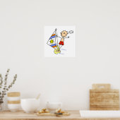 Poster Figure de bâton de parachute (Cuisine)