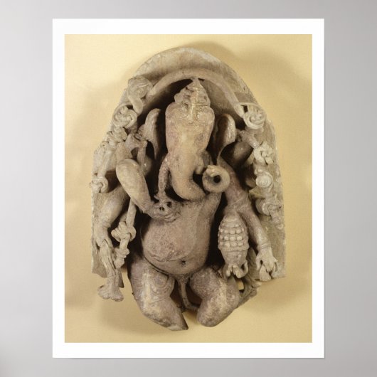 Poster Figure de la dynastie Ganapati, Chandella (grès) (Devant)