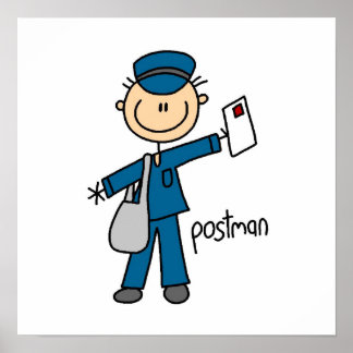 Poster Figure de l'étiquette du collaborateur postal