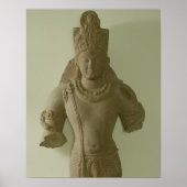 Poster Figure de Lord Vishnu, Mathura (grès rouge) (Devant)