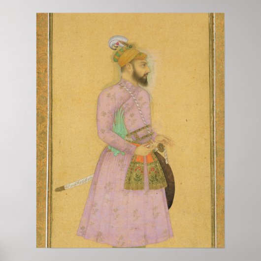 Poster Figure debout d'un prince moghol, du Petit (Devant)