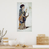 Poster Figure d'une fille en costume turc, 19ème siècle (Cuisine)