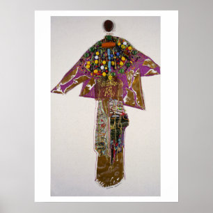 Poster Figure élégante avec perles