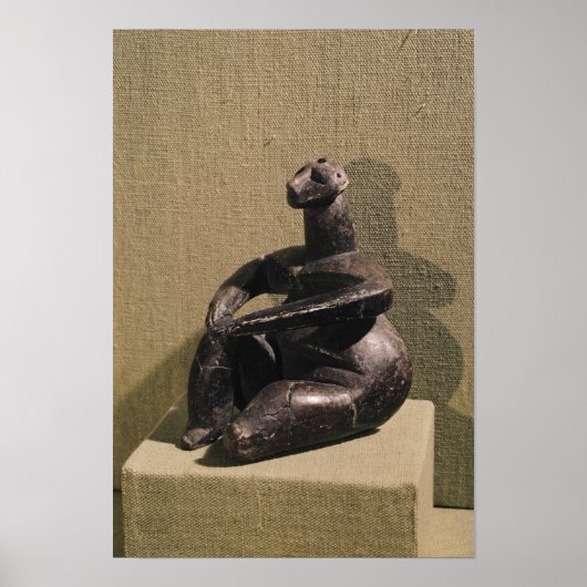 Poster Figure féminine assise, 3500-2500 av. (Devant)