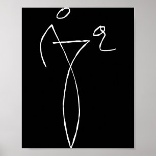 Poster Figure graphique bâton