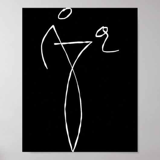 Poster Figure graphique bâton (Devant)